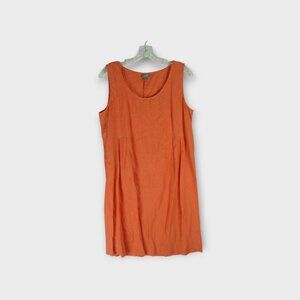 J. Jill Sleeveless Linen Dress Size M Coral Sherbet